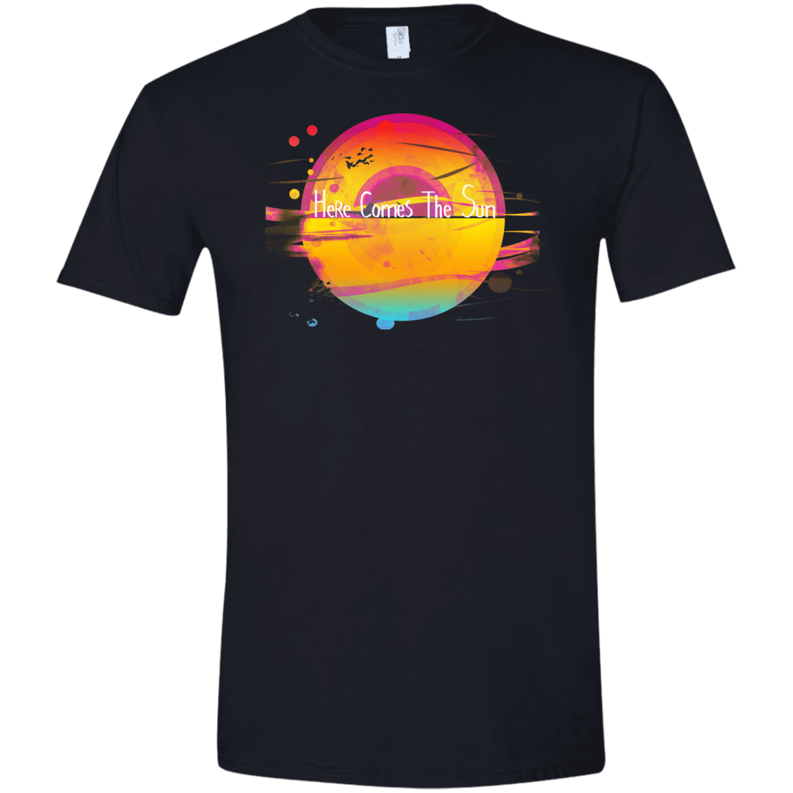 T-Shirts Black / X-Small Here Comes The Sun (2) Men's Semi-Fitted Softstyle