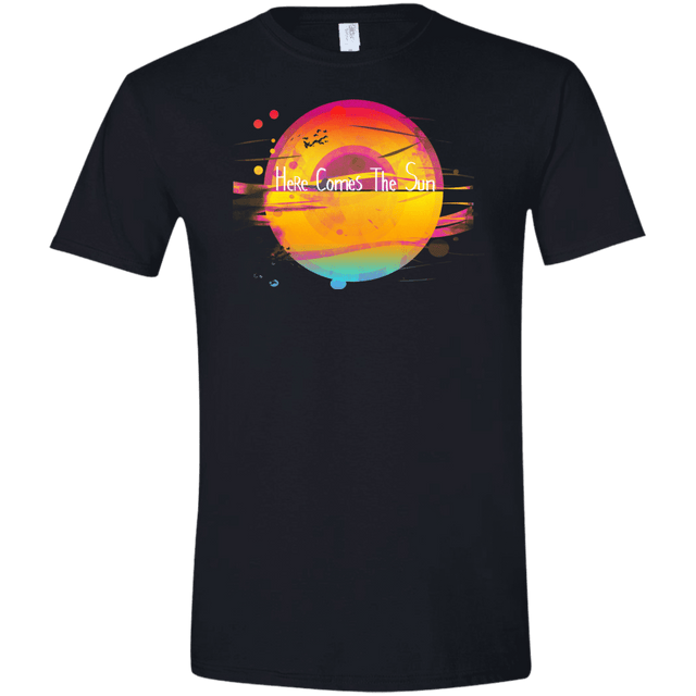 T-Shirts Black / X-Small Here Comes The Sun (2) Men's Semi-Fitted Softstyle