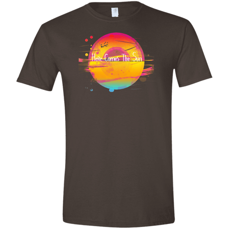 T-Shirts Dark Chocolate / S Here Comes The Sun (2) Men's Semi-Fitted Softstyle