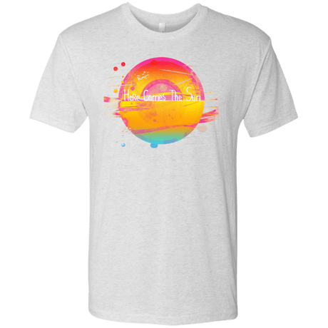 T-Shirts Heather White / S Here Comes The Sun (2) Men's Triblend T-Shirt