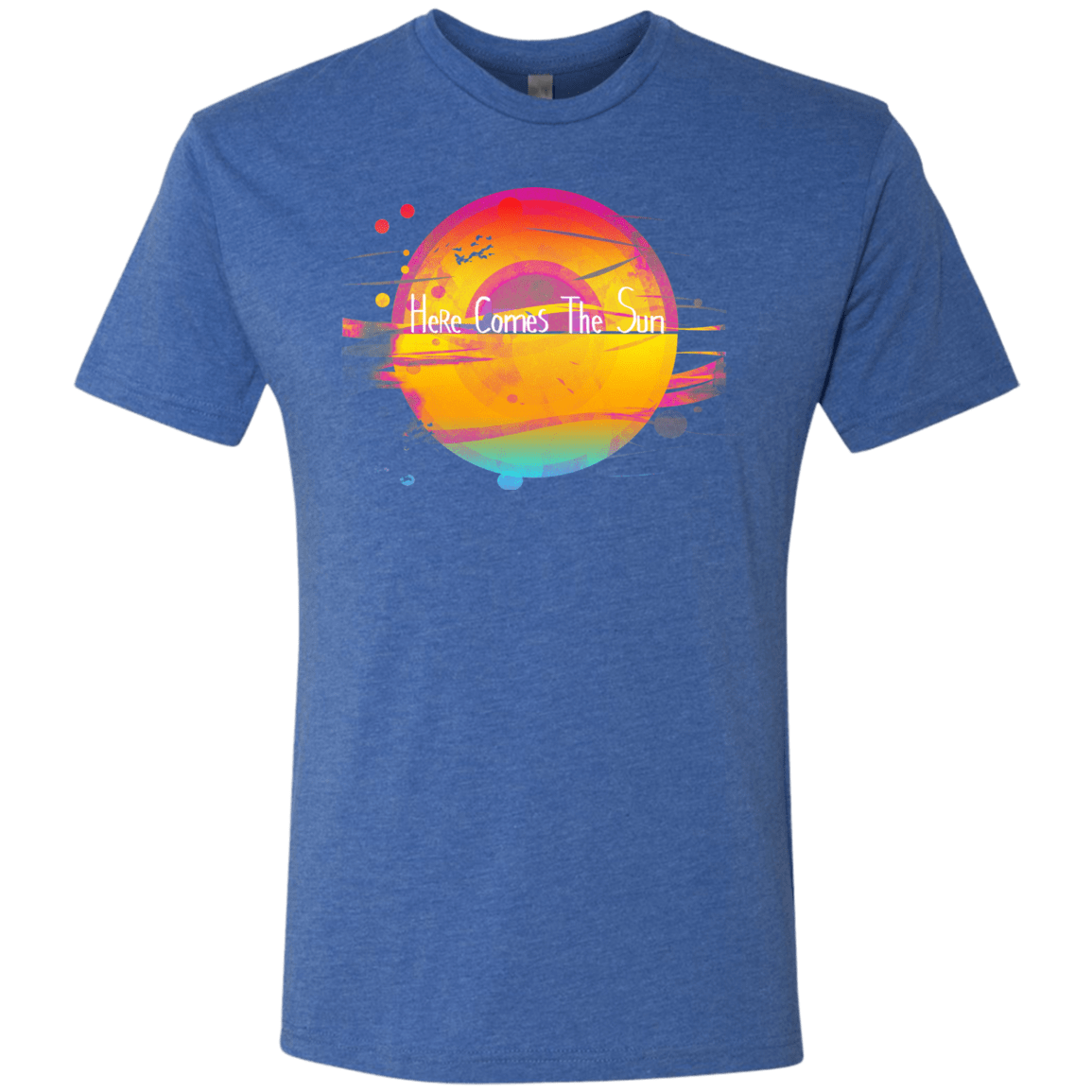 T-Shirts Vintage Royal / S Here Comes The Sun (2) Men's Triblend T-Shirt