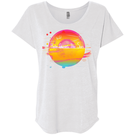 T-Shirts Heather White / X-Small Here Comes The Sun (2) Triblend Dolman Sleeve