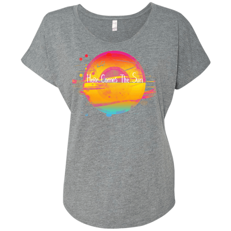 T-Shirts Premium Heather / X-Small Here Comes The Sun (2) Triblend Dolman Sleeve