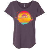 T-Shirts Vintage Purple / X-Small Here Comes The Sun (2) Triblend Dolman Sleeve