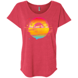 T-Shirts Vintage Red / X-Small Here Comes The Sun (2) Triblend Dolman Sleeve