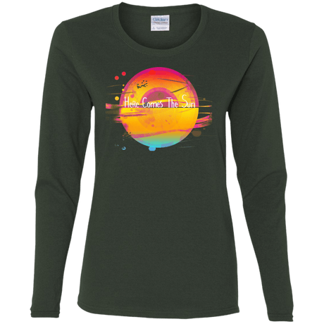 T-Shirts Forest / S Here Comes The Sun (2) Women's Long Sleeve T-Shirt