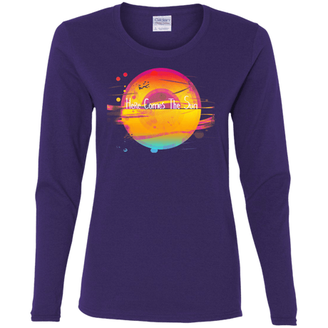 T-Shirts Purple / S Here Comes The Sun (2) Women's Long Sleeve T-Shirt