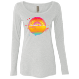 T-Shirts Heather White / S Here Comes The Sun (2) Women's Triblend Long Sleeve Shirt