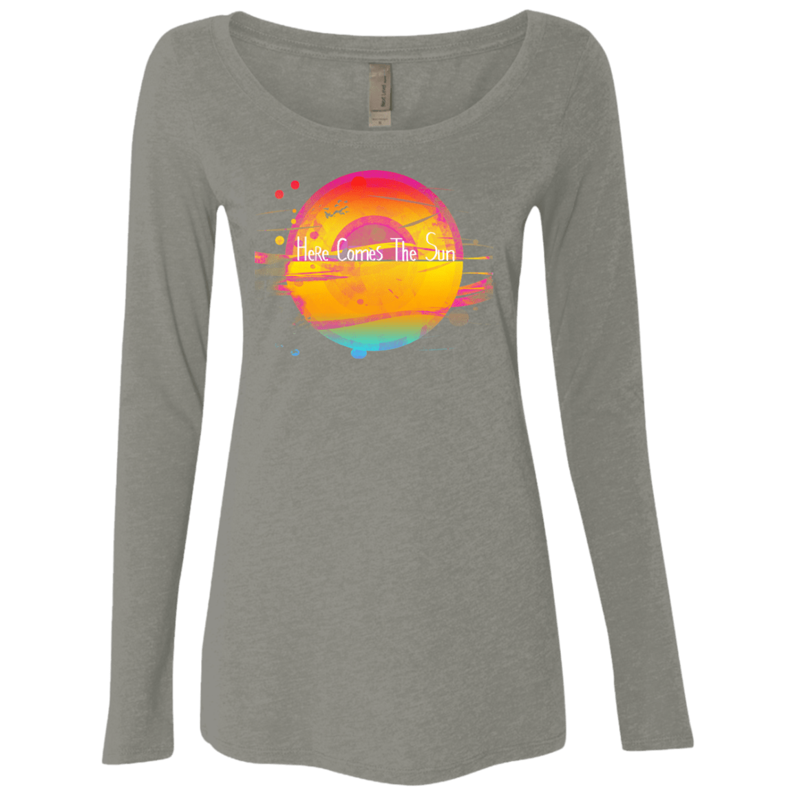 T-Shirts Venetian Grey / S Here Comes The Sun (2) Women's Triblend Long Sleeve Shirt