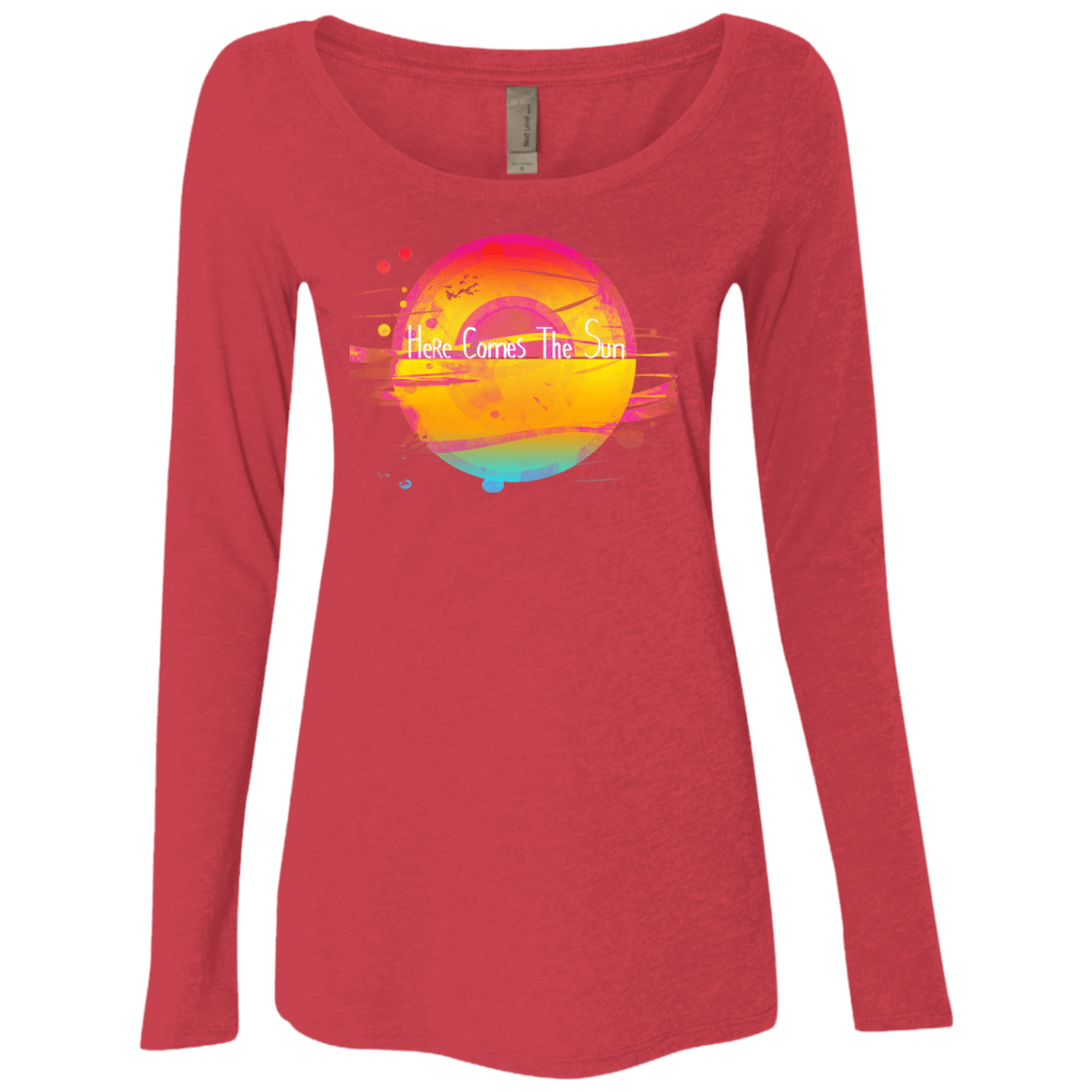 T-Shirts Vintage Red / S Here Comes The Sun (2) Women's Triblend Long Sleeve Shirt
