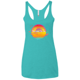 T-Shirts Tahiti Blue / X-Small Here Comes The Sun (2) Women's Triblend Racerback Tank