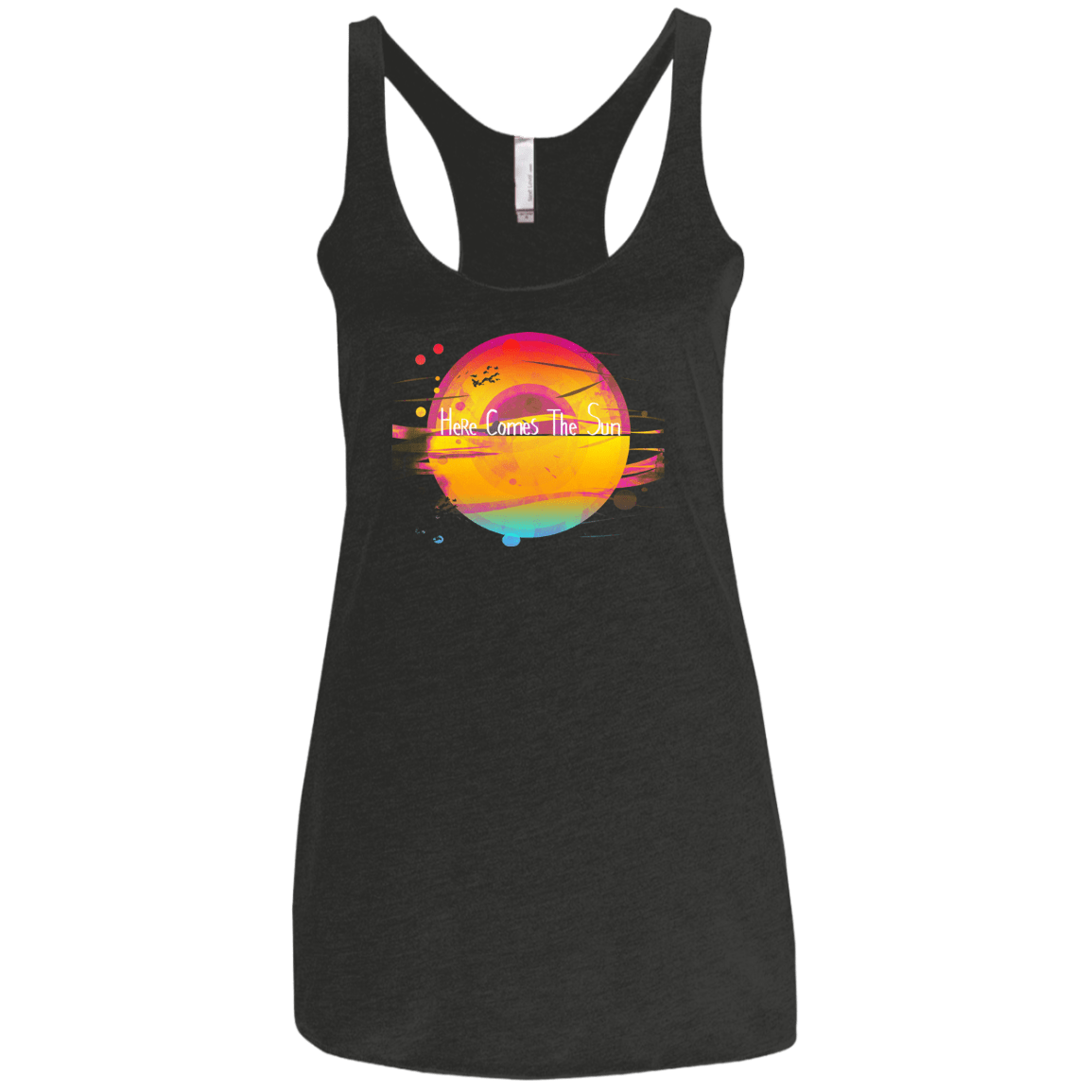 T-Shirts Vintage Black / X-Small Here Comes The Sun (2) Women's Triblend Racerback Tank