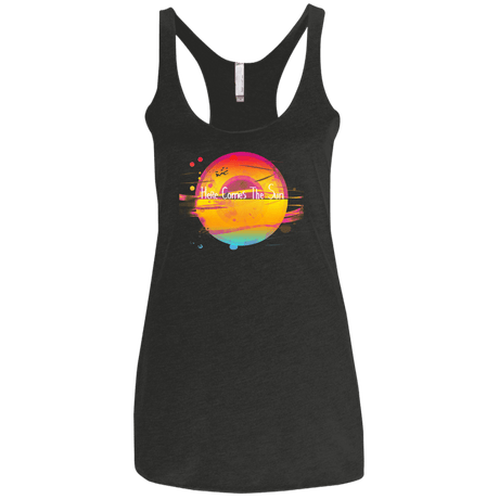 T-Shirts Vintage Black / X-Small Here Comes The Sun (2) Women's Triblend Racerback Tank