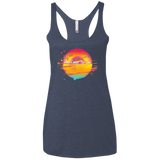 T-Shirts Vintage Navy / X-Small Here Comes The Sun (2) Women's Triblend Racerback Tank