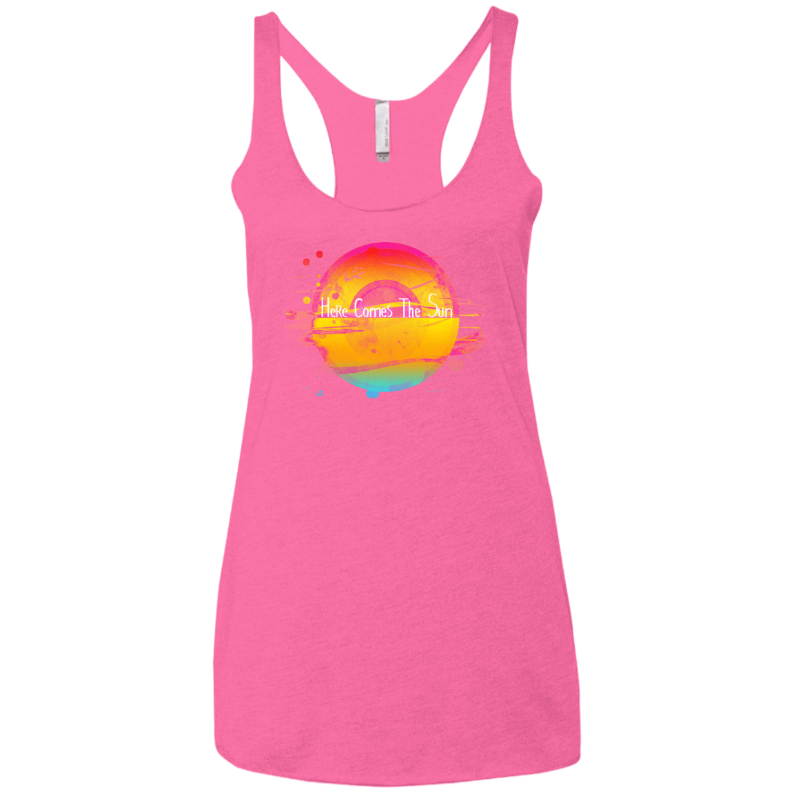 T-Shirts Vintage Pink / X-Small Here Comes The Sun (2) Women's Triblend Racerback Tank