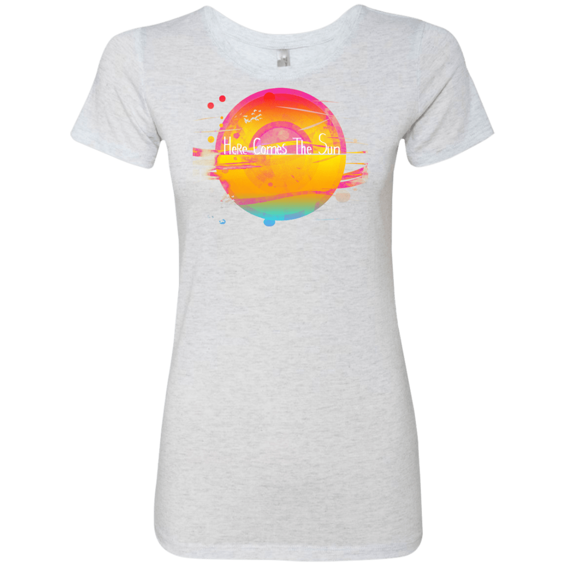 T-Shirts Heather White / S Here Comes The Sun (2) Women's Triblend T-Shirt