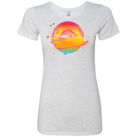 T-Shirts Heather White / S Here Comes The Sun (2) Women's Triblend T-Shirt