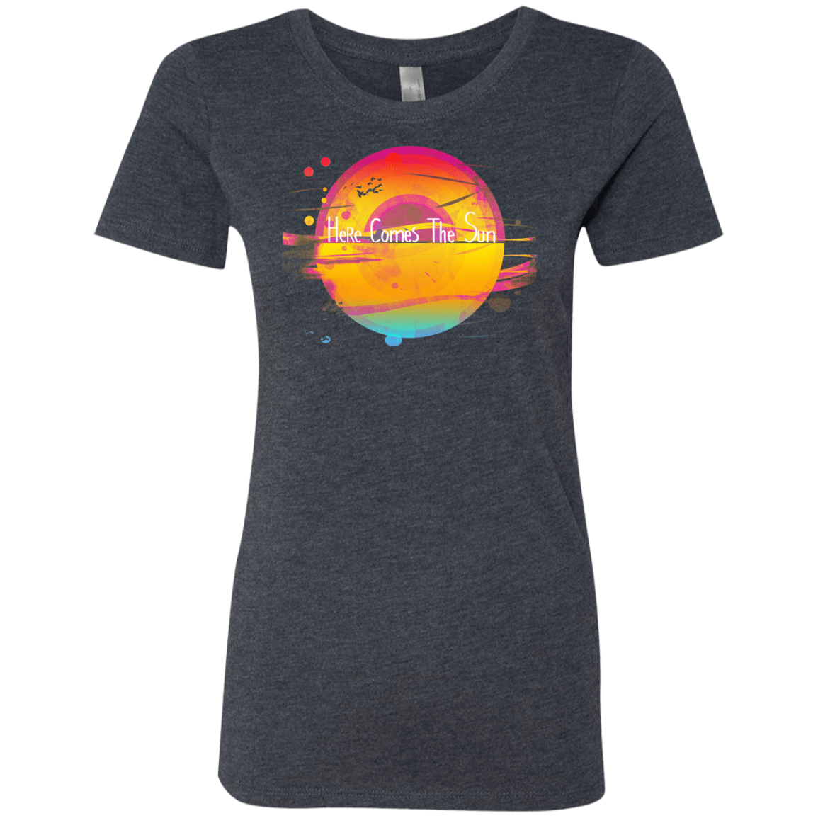T-Shirts Vintage Navy / S Here Comes The Sun (2) Women's Triblend T-Shirt