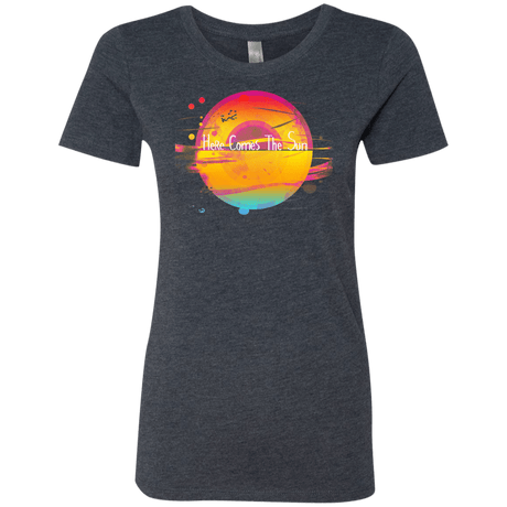 T-Shirts Vintage Navy / S Here Comes The Sun (2) Women's Triblend T-Shirt