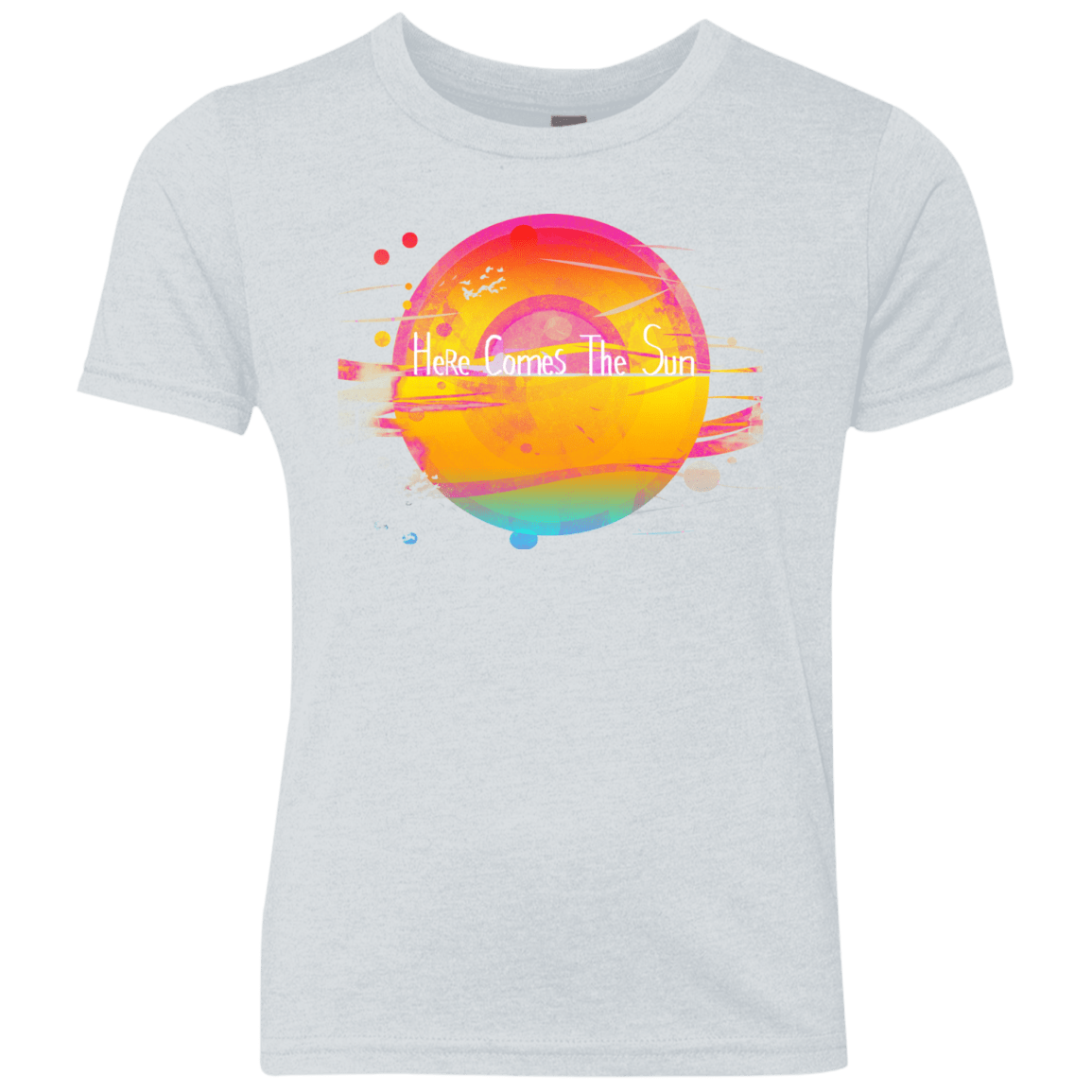 T-Shirts Heather White / YXS Here Comes The Sun (2) Youth Triblend T-Shirt