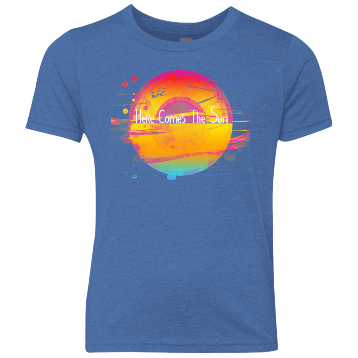 T-Shirts Vintage Royal / YXS Here Comes The Sun (2) Youth Triblend T-Shirt
