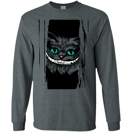 T-Shirts Dark Heather / S Here's Cheshire Men's Long Sleeve T-Shirt