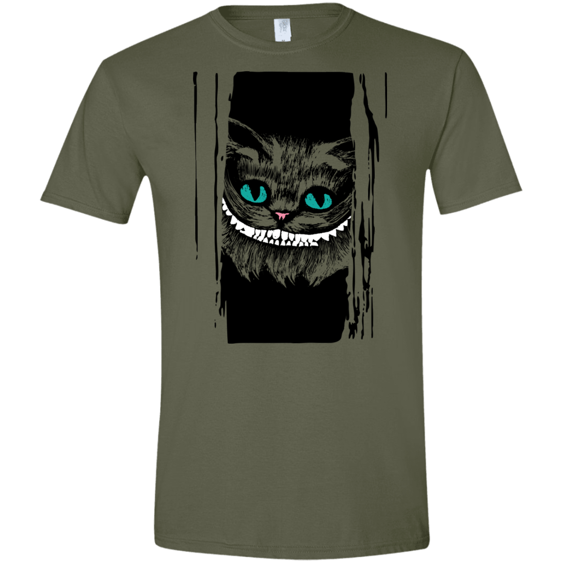 T-Shirts Military Green / S Here's Cheshire Men's Semi-Fitted Softstyle