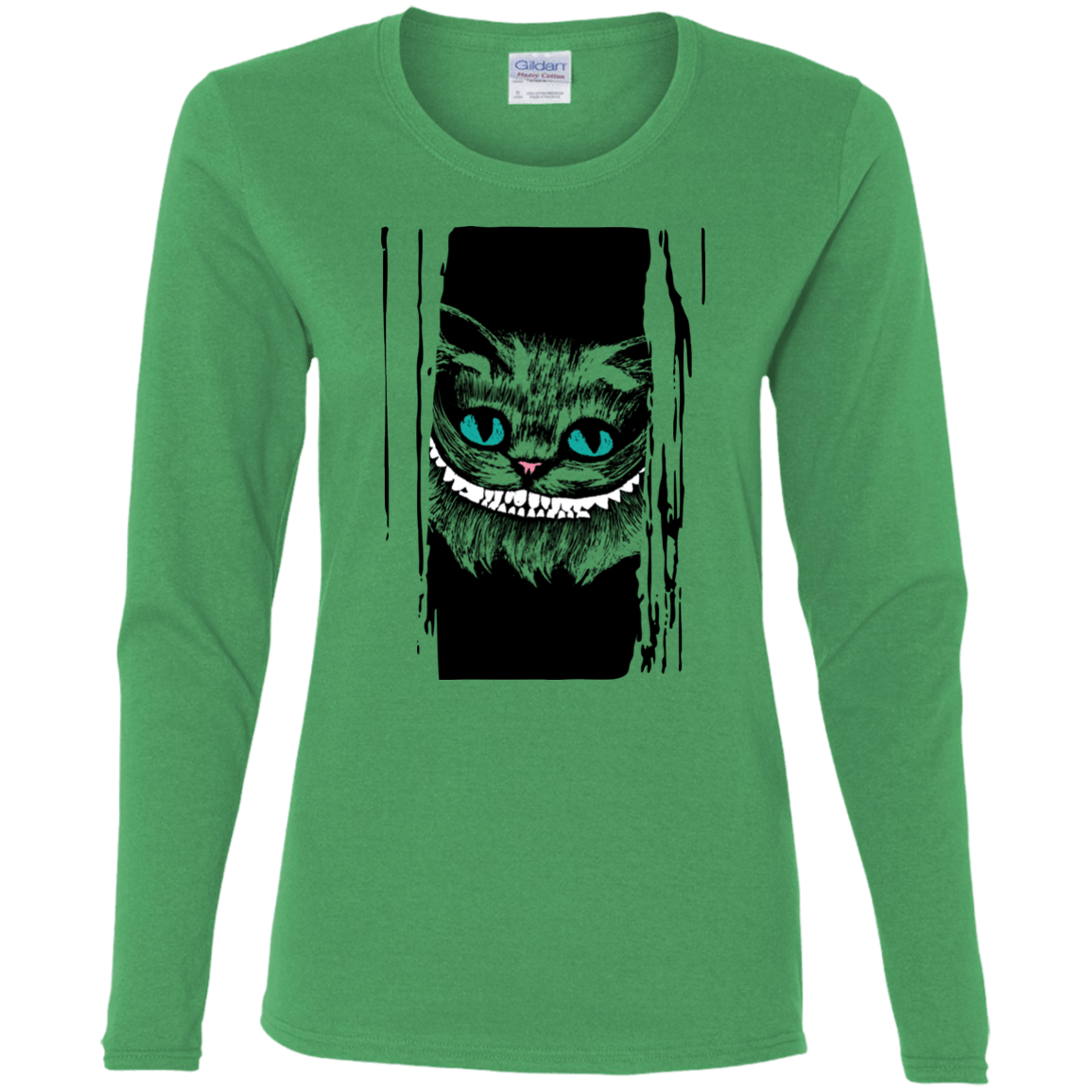 T-Shirts Irish Green / S Here's Cheshire Women's Long Sleeve T-Shirt