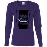 T-Shirts Purple / S Here's Cheshire Women's Long Sleeve T-Shirt