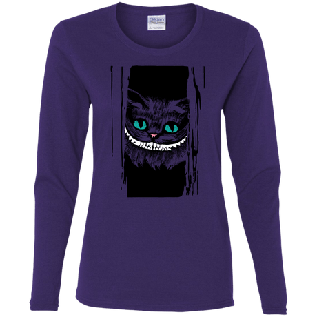 T-Shirts Purple / S Here's Cheshire Women's Long Sleeve T-Shirt