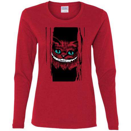 T-Shirts Red / S Here's Cheshire Women's Long Sleeve T-Shirt
