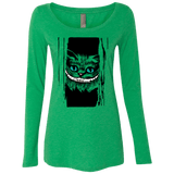 T-Shirts Envy / S Here's Cheshire Women's Triblend Long Sleeve Shirt