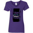 T-Shirts Purple / S Here's Cheshire Women's V-Neck T-Shirt