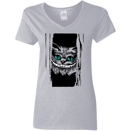 T-Shirts Sport Grey / S Here's Cheshire Women's V-Neck T-Shirt