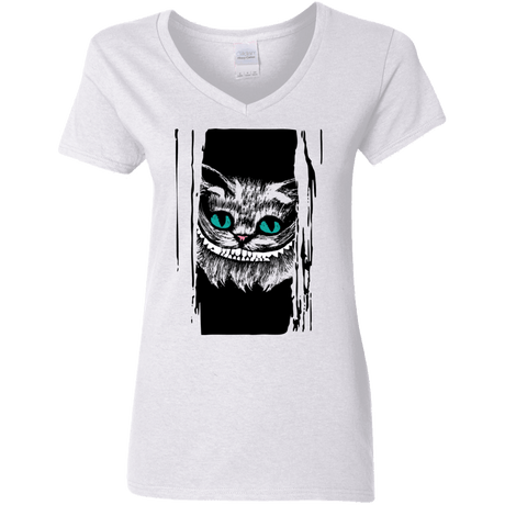 T-Shirts White / S Here's Cheshire Women's V-Neck T-Shirt