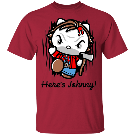 T-Shirts Cardinal / S Heres Johnny Kitty T-Shirt