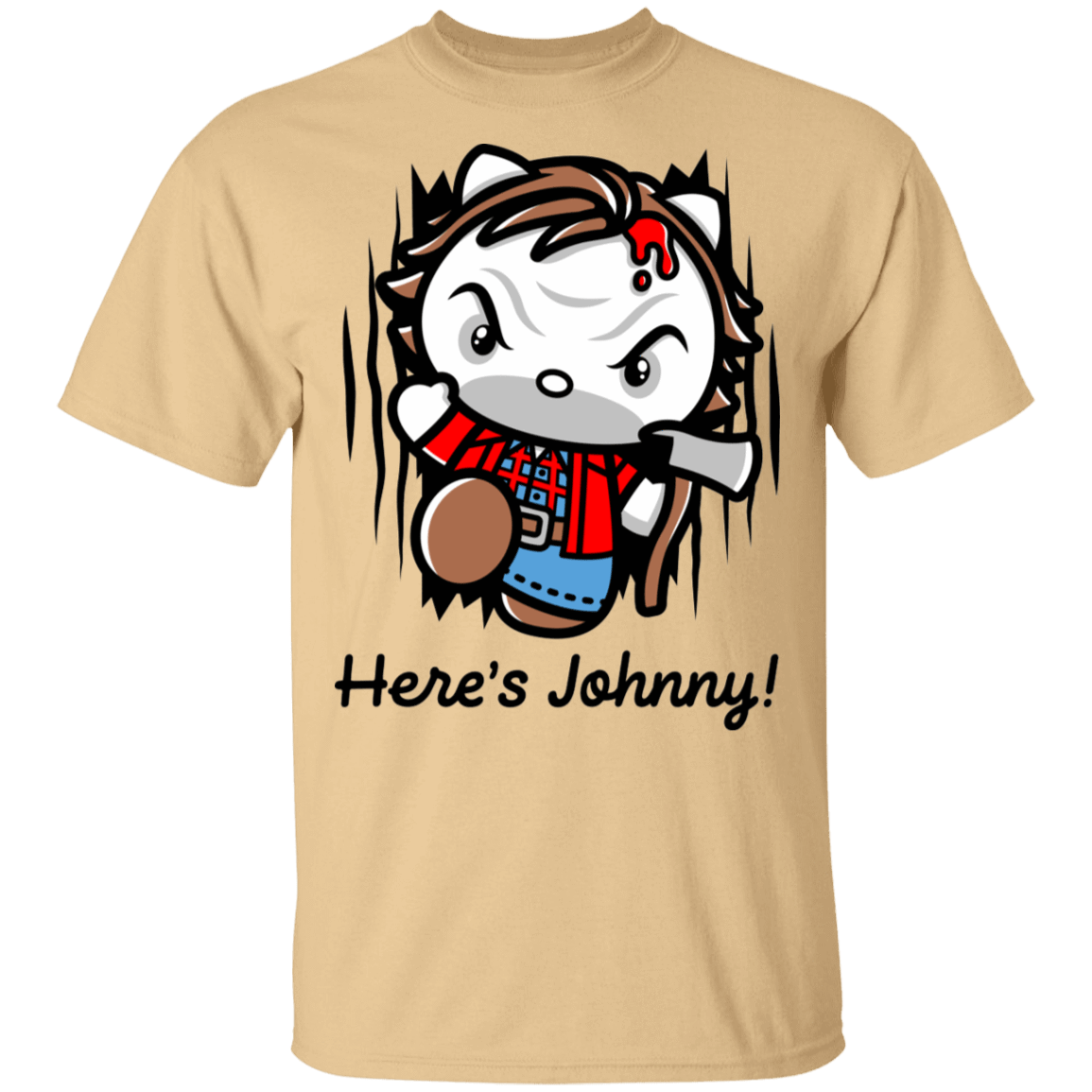 T-Shirts Vegas Gold / S Heres Johnny Kitty T-Shirt