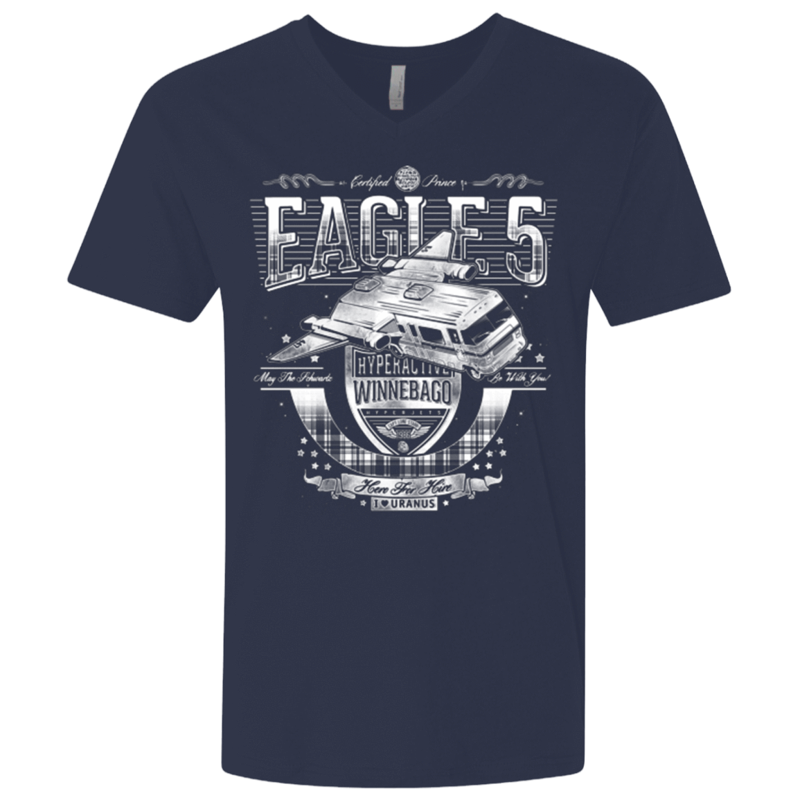 T-Shirts Midnight Navy / X-Small Hero 4 Hire Men's Premium V-Neck