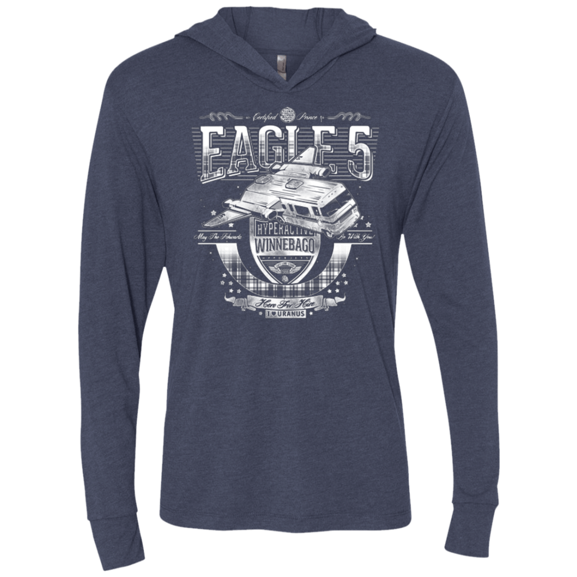 T-Shirts Vintage Navy / X-Small Hero 4 Hire Triblend Long Sleeve Hoodie Tee