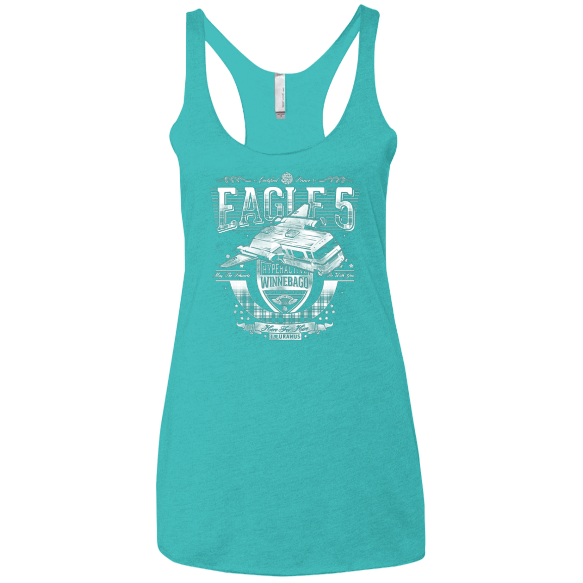 T-Shirts Tahiti Blue / X-Small Hero 4 Hire Women's Triblend Racerback Tank