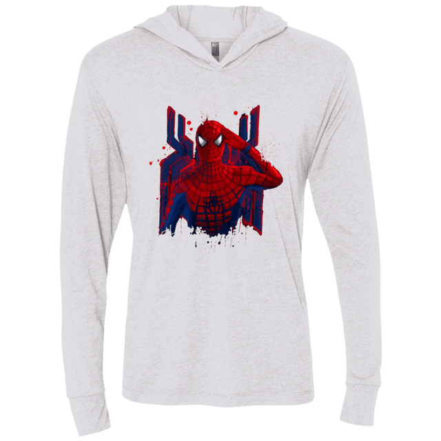T-Shirts Heather White / X-Small Hero of NY Triblend Long Sleeve Hoodie Tee