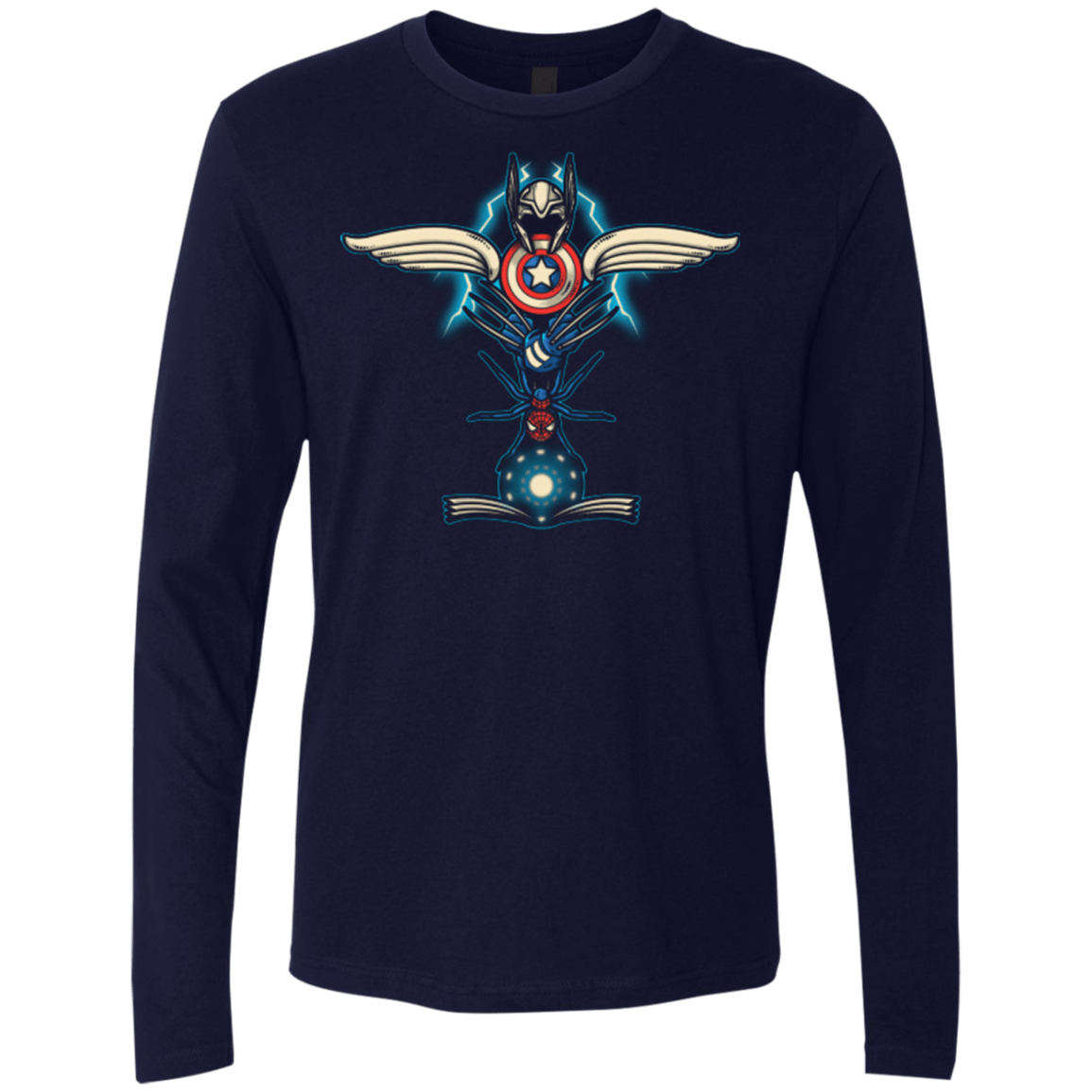 T-Shirts Midnight Navy / Small HERO TOTEM Men's Premium Long Sleeve