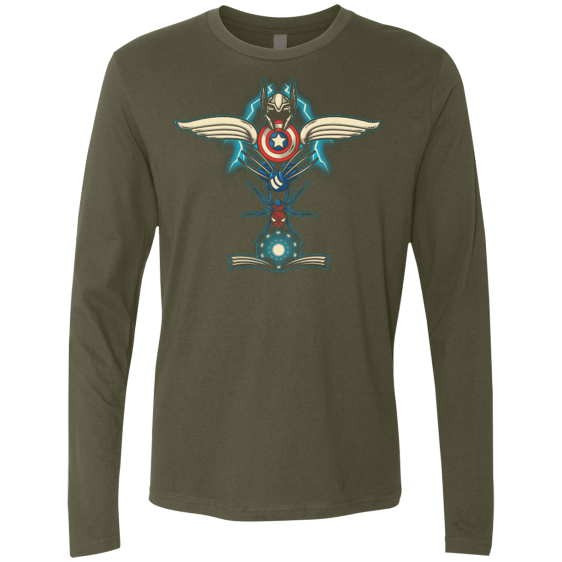 T-Shirts Military Green / Small HERO TOTEM Men's Premium Long Sleeve