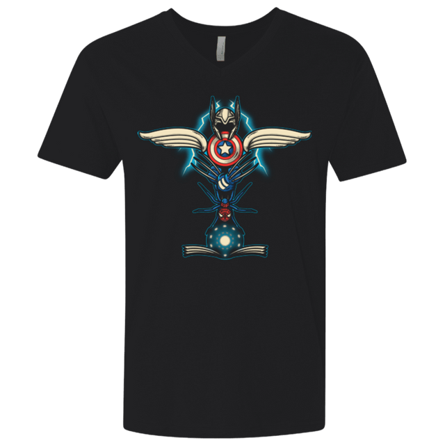 T-Shirts Black / X-Small HERO TOTEM Men's Premium V-Neck