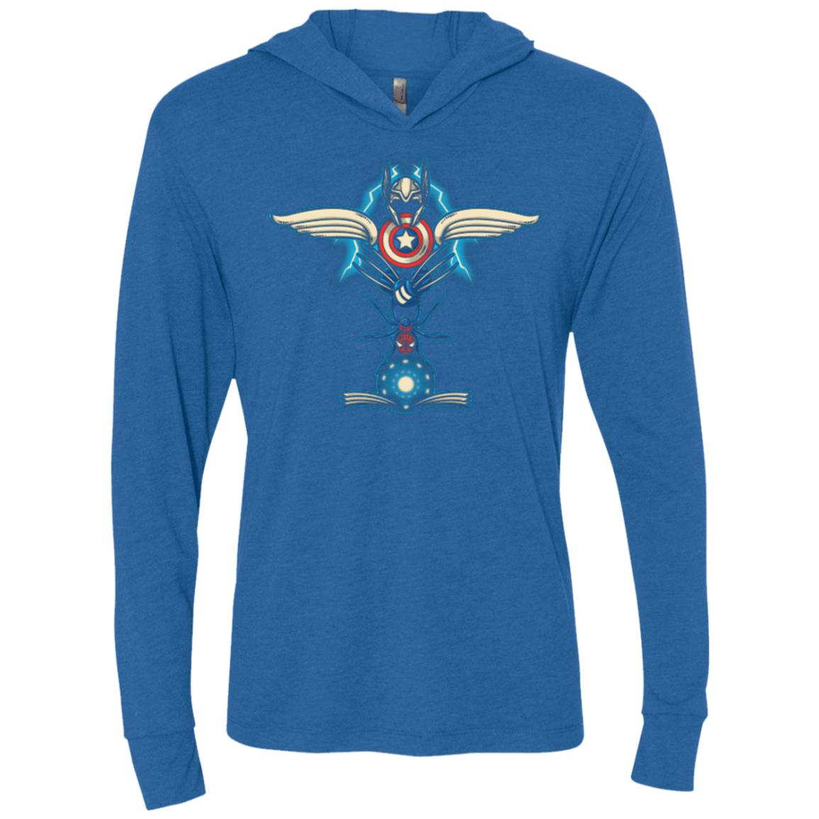 T-Shirts Vintage Royal / X-Small HERO TOTEM Triblend Long Sleeve Hoodie Tee