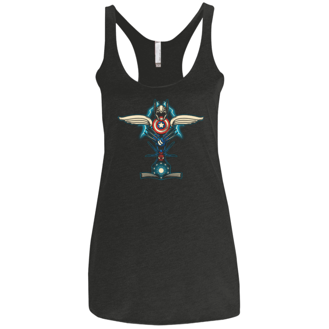 T-Shirts Vintage Black / X-Small HERO TOTEM Women's Triblend Racerback Tank