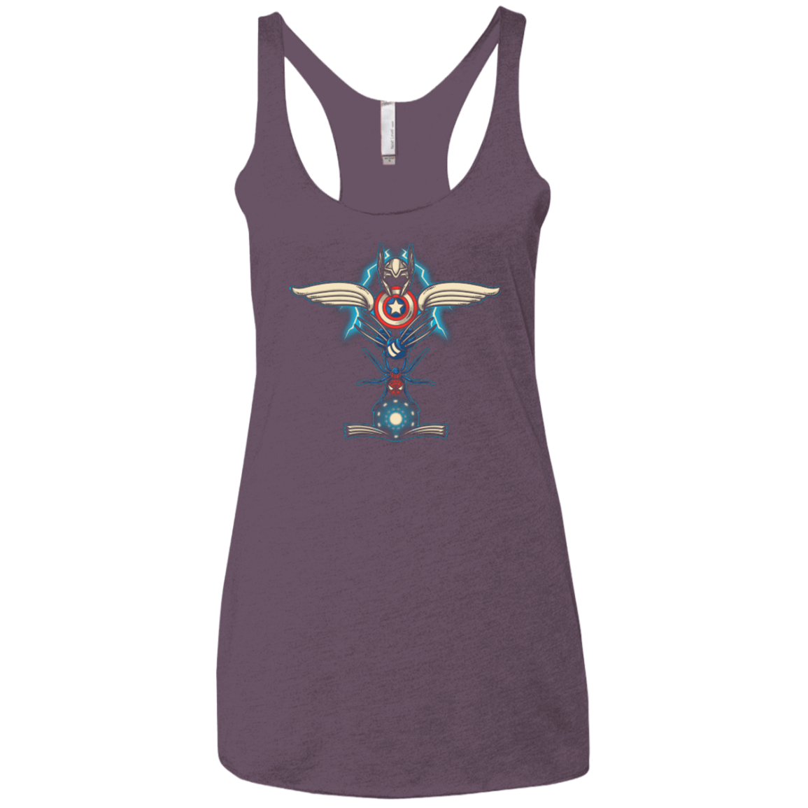 T-Shirts Vintage Purple / X-Small HERO TOTEM Women's Triblend Racerback Tank