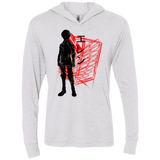 T-Shirts Heather White / X-Small Hero Triblend Long Sleeve Hoodie Tee