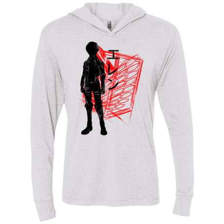 T-Shirts Heather White / X-Small Hero Triblend Long Sleeve Hoodie Tee