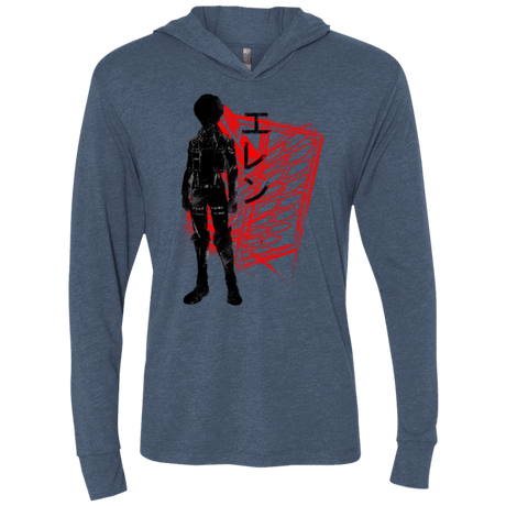 T-Shirts Indigo / X-Small Hero Triblend Long Sleeve Hoodie Tee